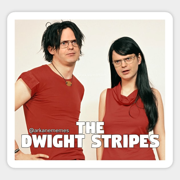 The Dwight Stripes Sticker by arkanememes